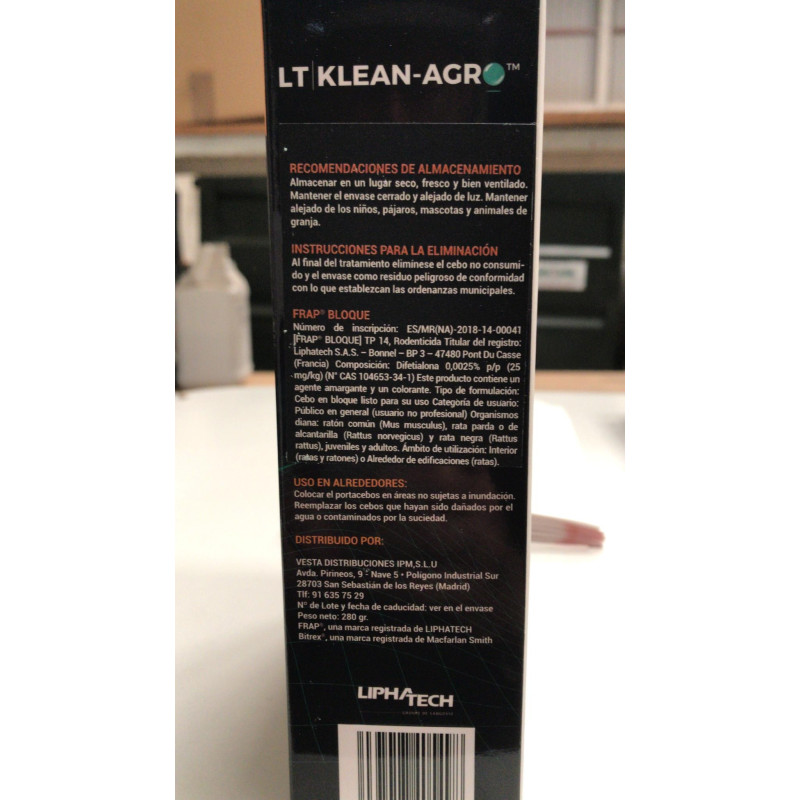 Raticida FRAP Bloque con Difetialona