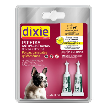 DIXIE PIPETAS CON PERMETRINA PERRO PEQUEÑO